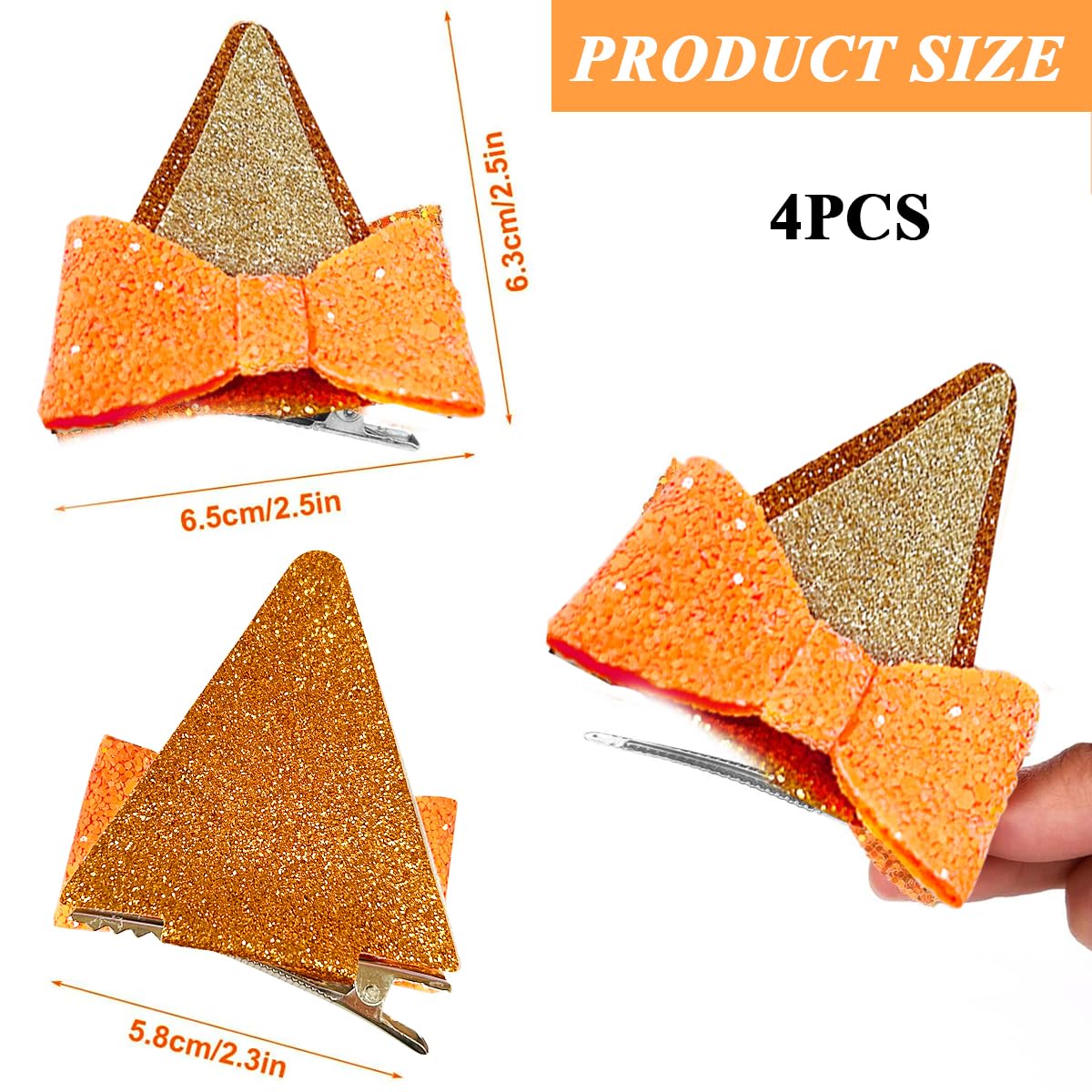 PALAY 2 Pairs Dog Ears Hair Bow Clips for Toddler Kids Glittering Sequine Bow Hair Barrettes for Kids Hair Accessories Party Dressing Up Hair Accessories Costume Party Favor PALAY 2 Pairs Dog Ears Hair Bow Clips for Toddler Kids Glittering Sequine Bow Hair Barrettes for Kids Hair Accessories Party Dressing Up Hair Accessories Costume Party Favor